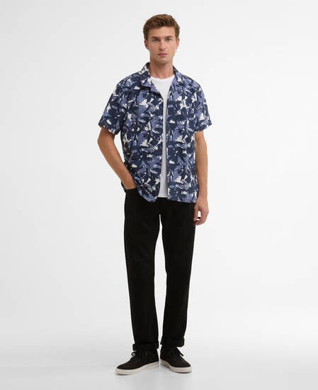 Chappel Printed Short-Sleeved Shirt Navy