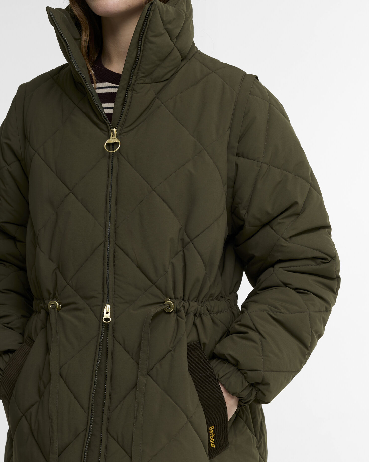 Barbour Winterjacke Tanfield Olive/Shadow Classic