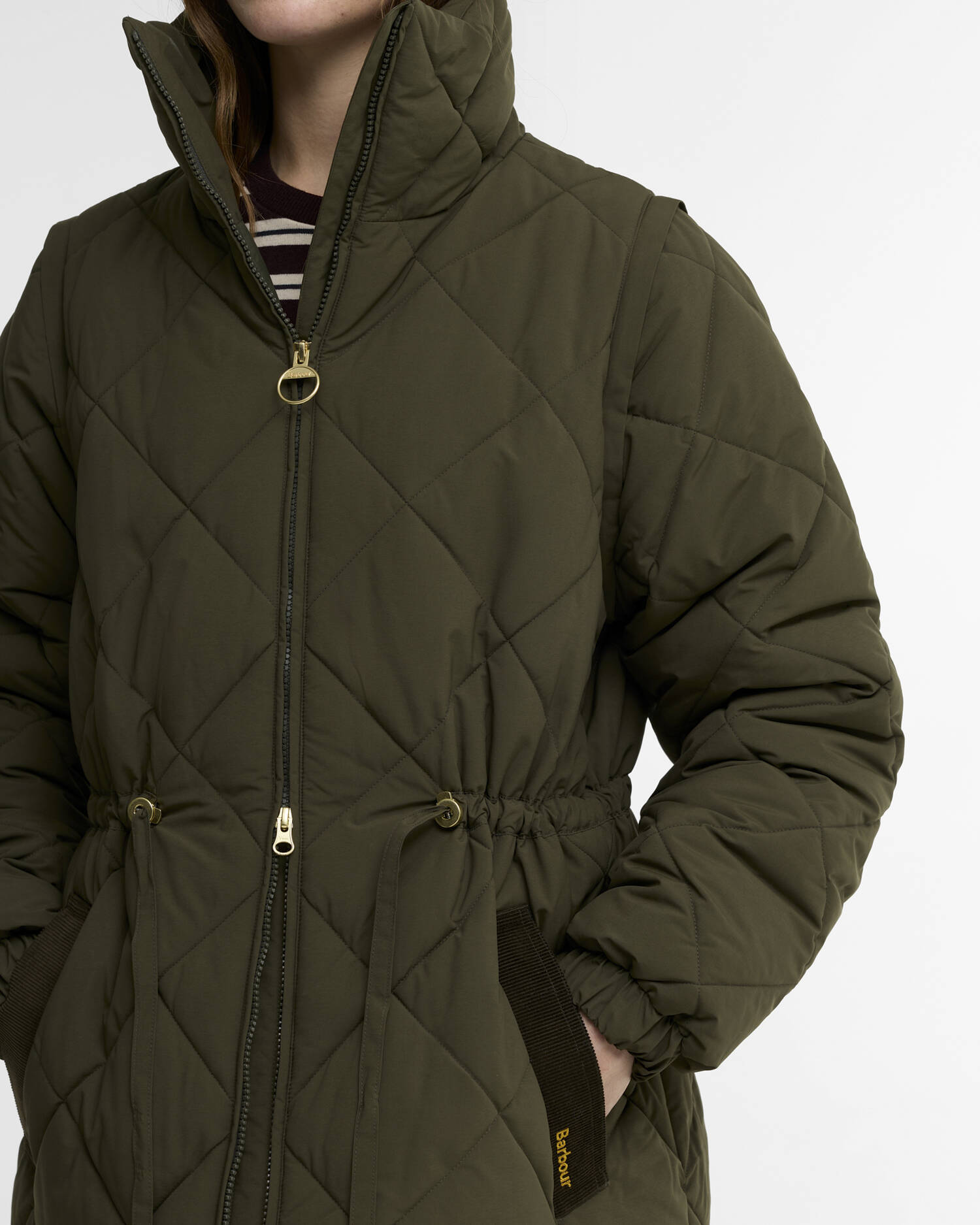 Barbour Winterjacke Tanfield Olive/Shadow Classic image number 4
