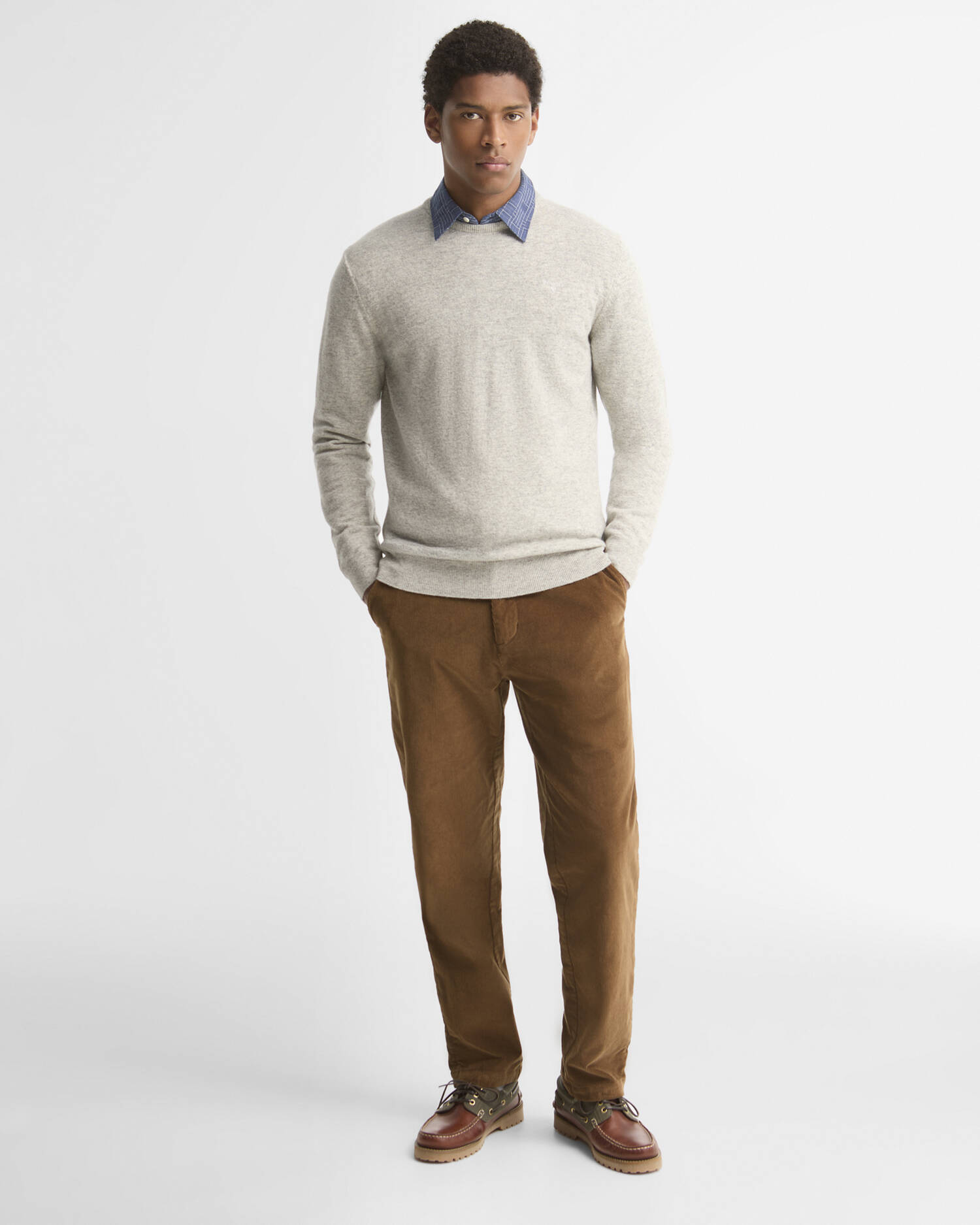 Felpa girocollo Essential Lt Grey Marl image number 1