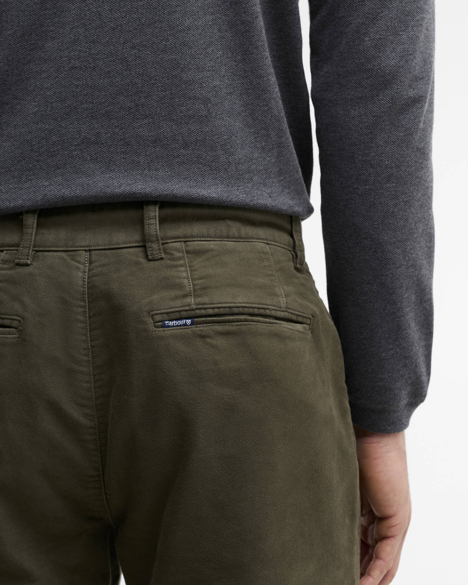 Moleskin Tailored Trousers Dark Olive image number 4