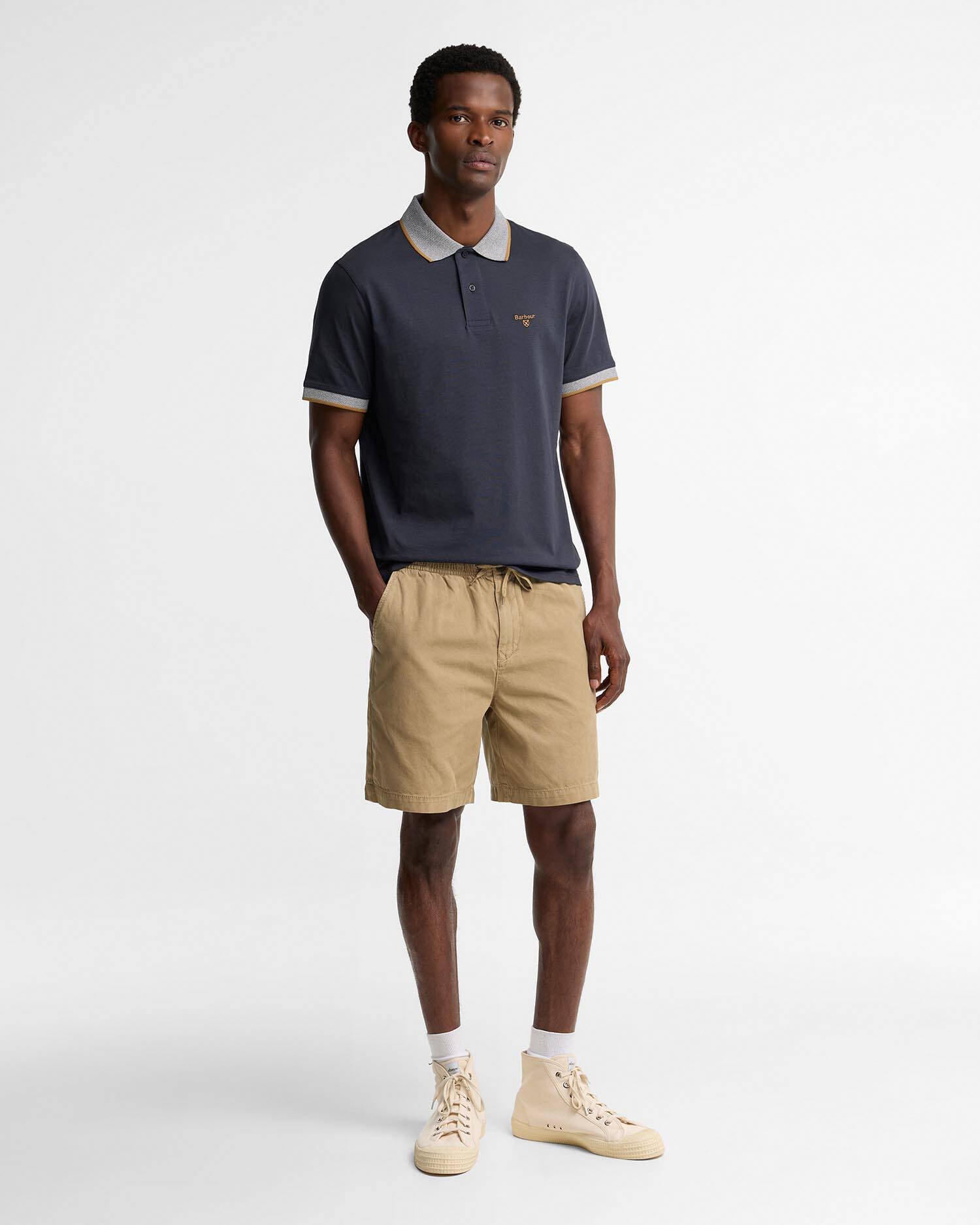 Cornsay Short-Sleeved Polo Shirt Navy image number 1