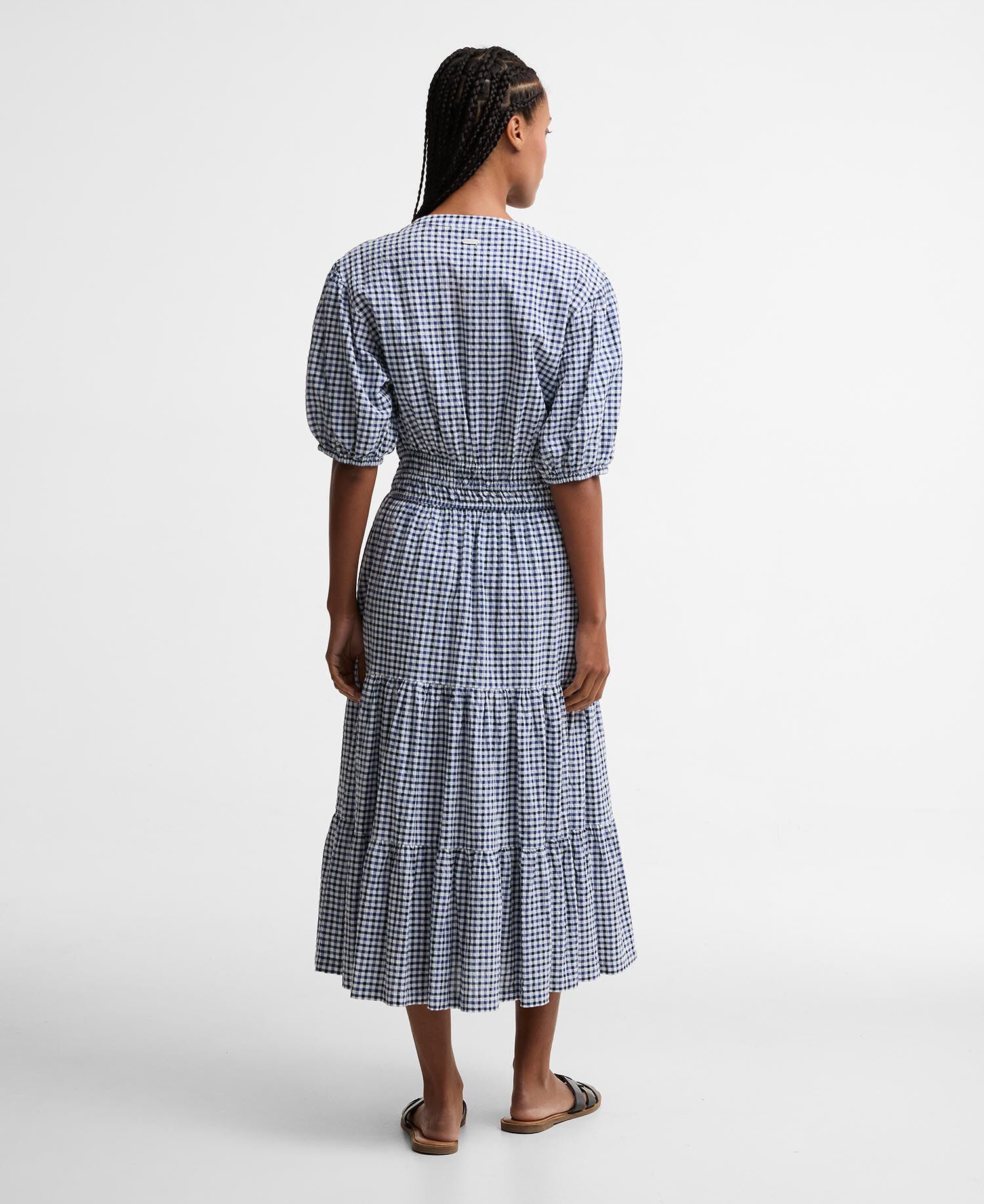 Ashwell Gingham Tiered Midi Dress Multi Gingham