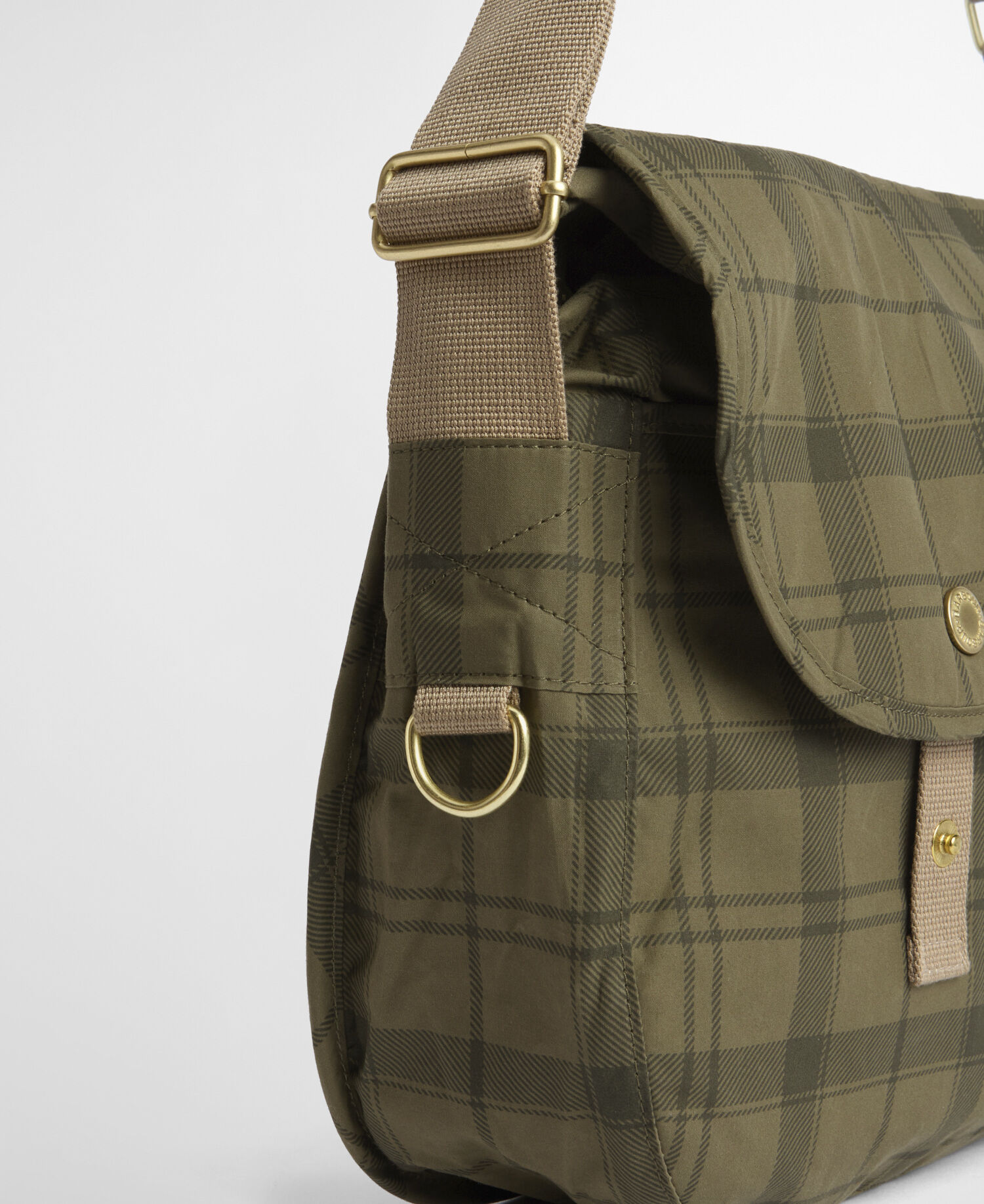 Transport Riever Crossbody Bag Dusky Green Tartan