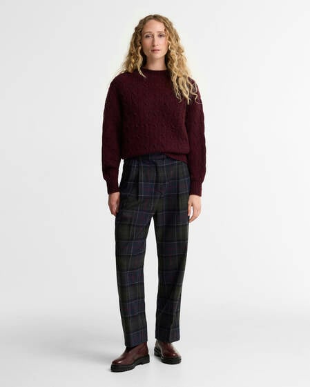 Havant Made in Scotland Cable-Knit Wool Jumper Fig