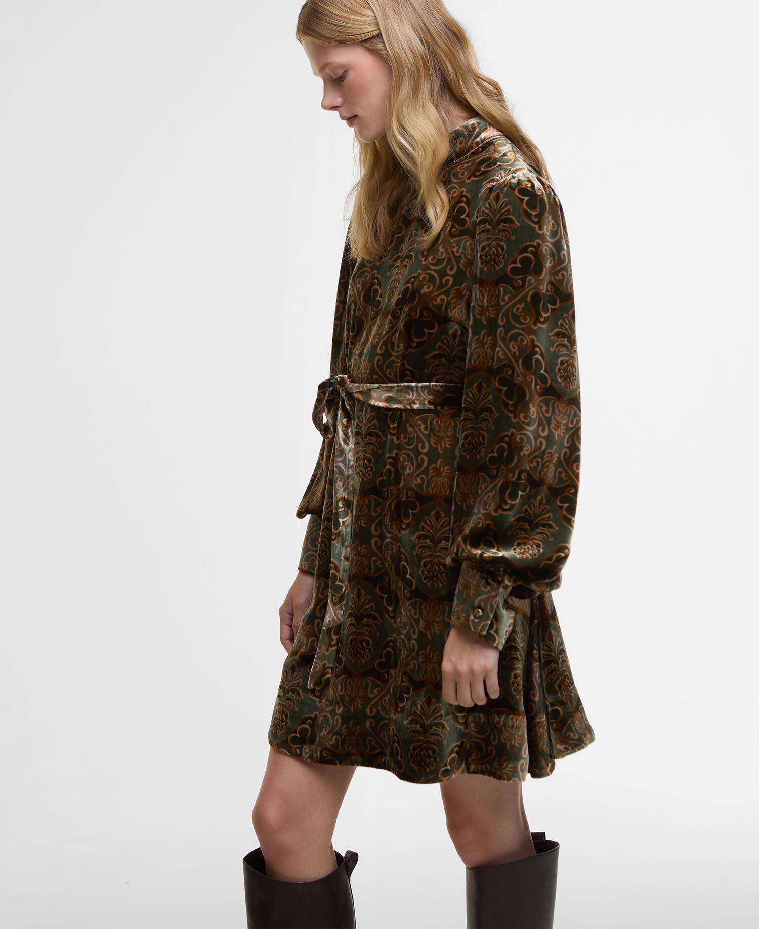 Barbour FARM Rio Ana Clara Mini Dress Pineapple Print image number 3