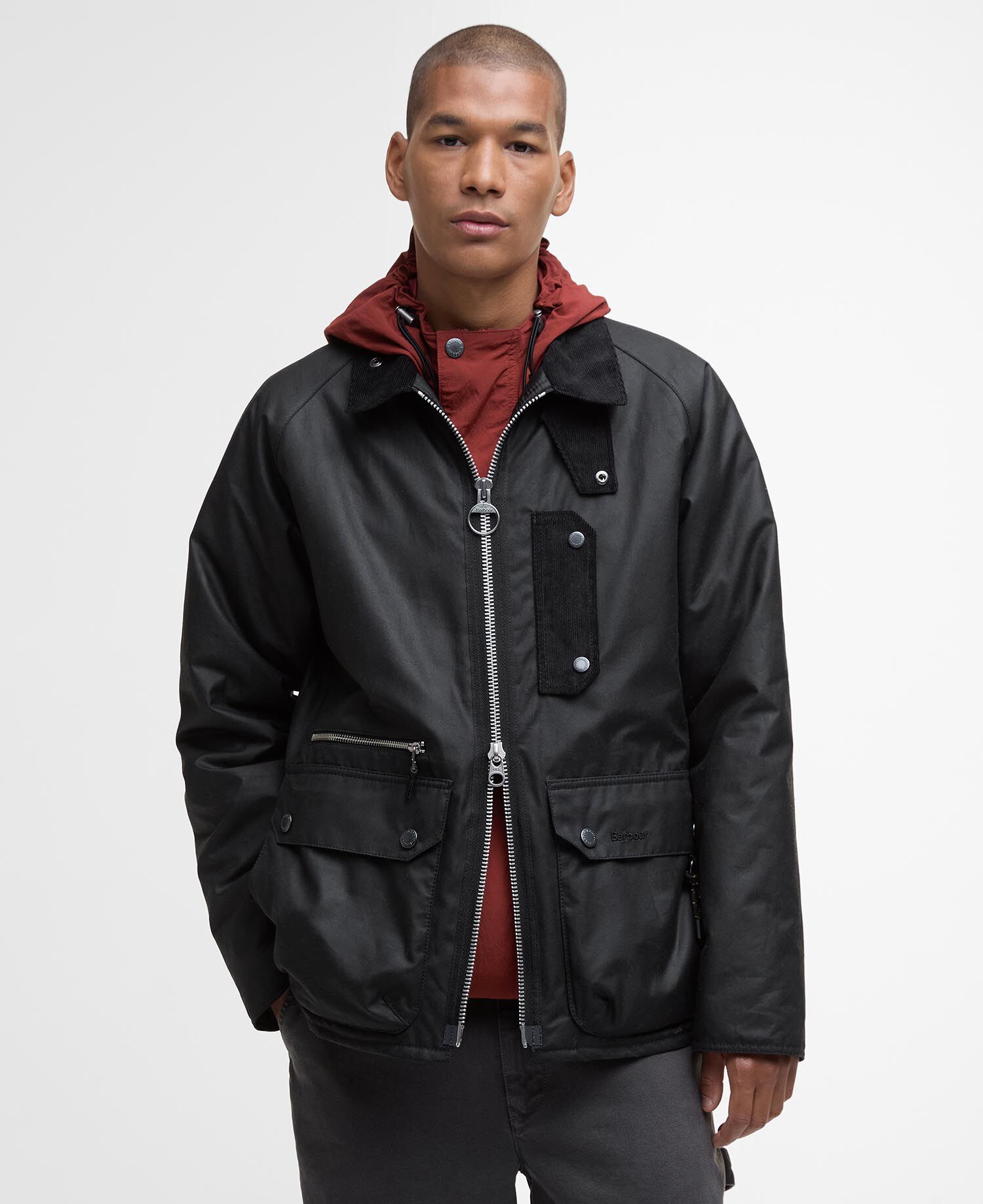 Wachsjacke Tract Black