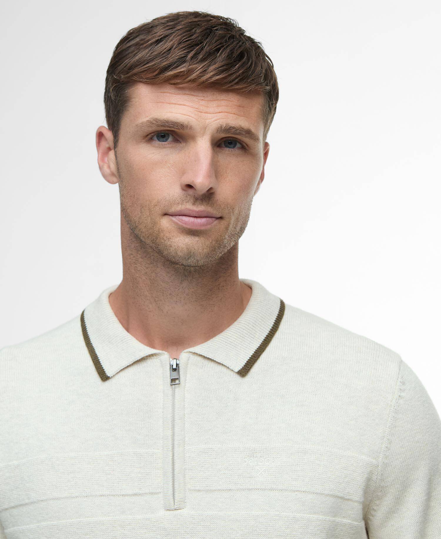 Polo in maglia a maniche lunghe Fenhill Whisper White image number 3