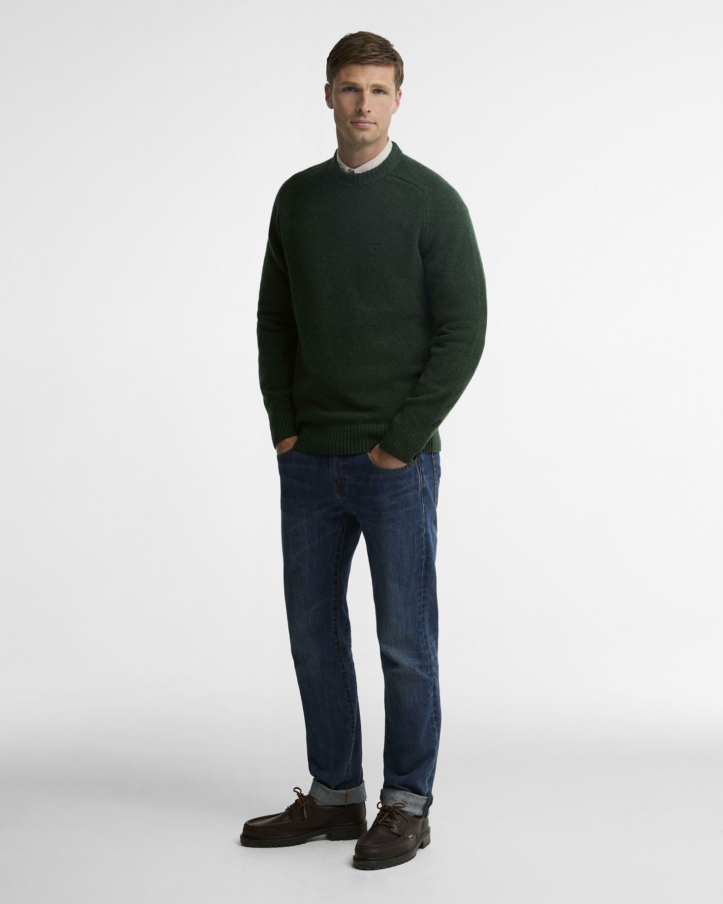 Newtown Crew Neck Jumper Sage