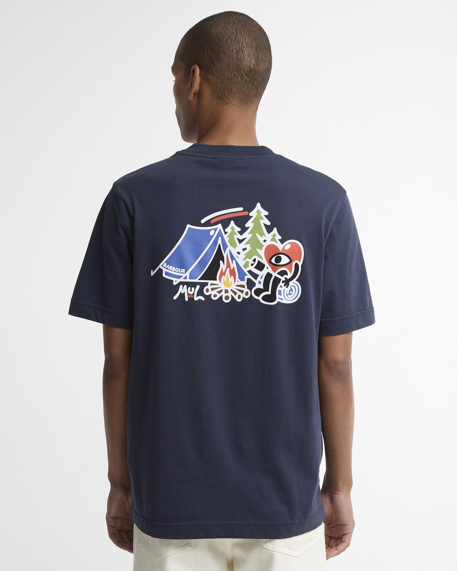 Barbour x Mul Camping Trip Relaxed T-Shirt Navy