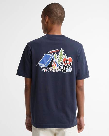 Barbour x Mul Camping Trip Relaxed T-Shirt Navy