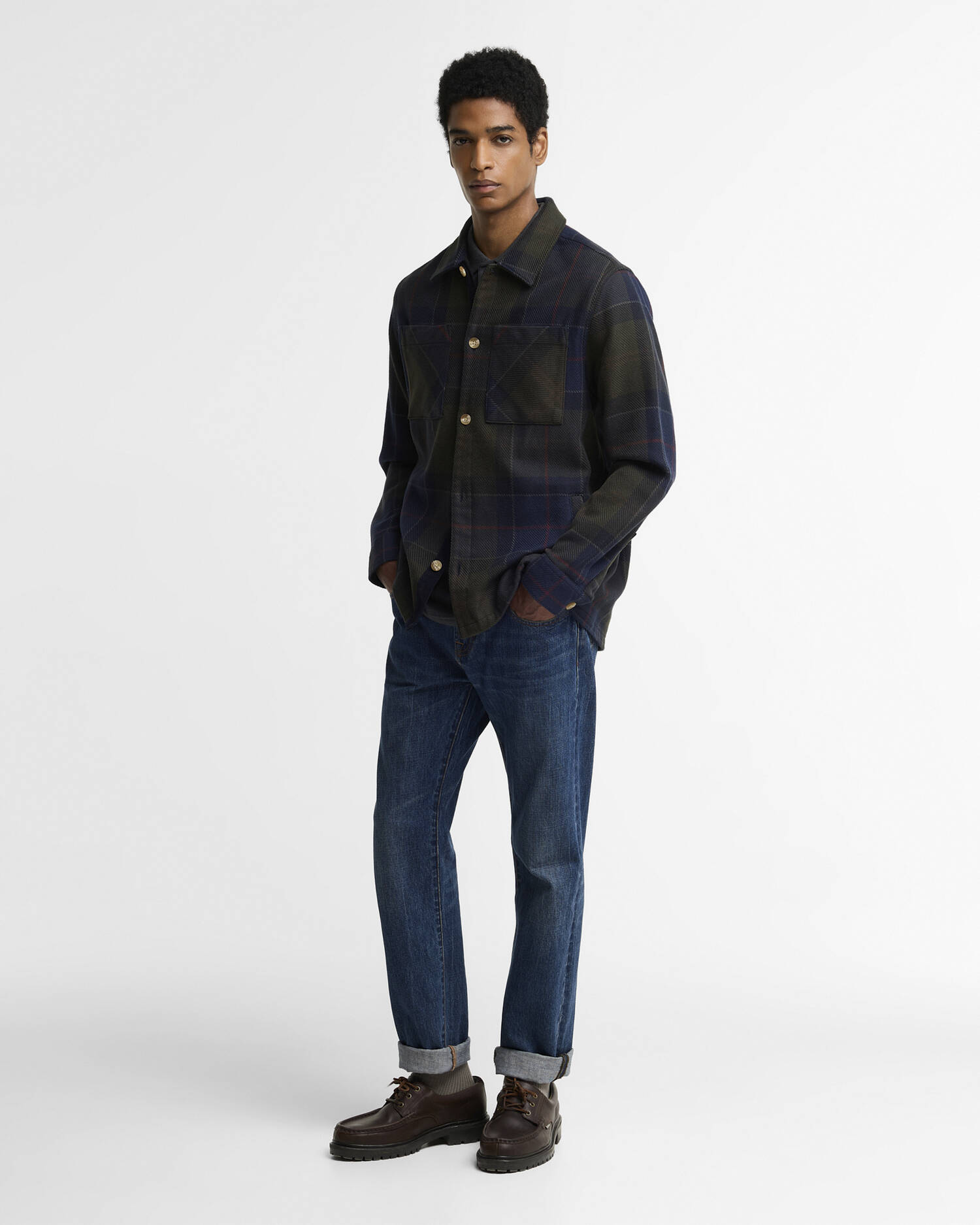 Overshirt in tartan oversize Shadow Classic Tartan image number 1