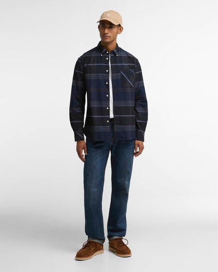 Mineral Tartan Dunoon Authentic-Fit Shirt Midnight Loch
