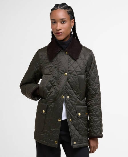 Modern Beadnell Quilted Jacket Sage/Ancient