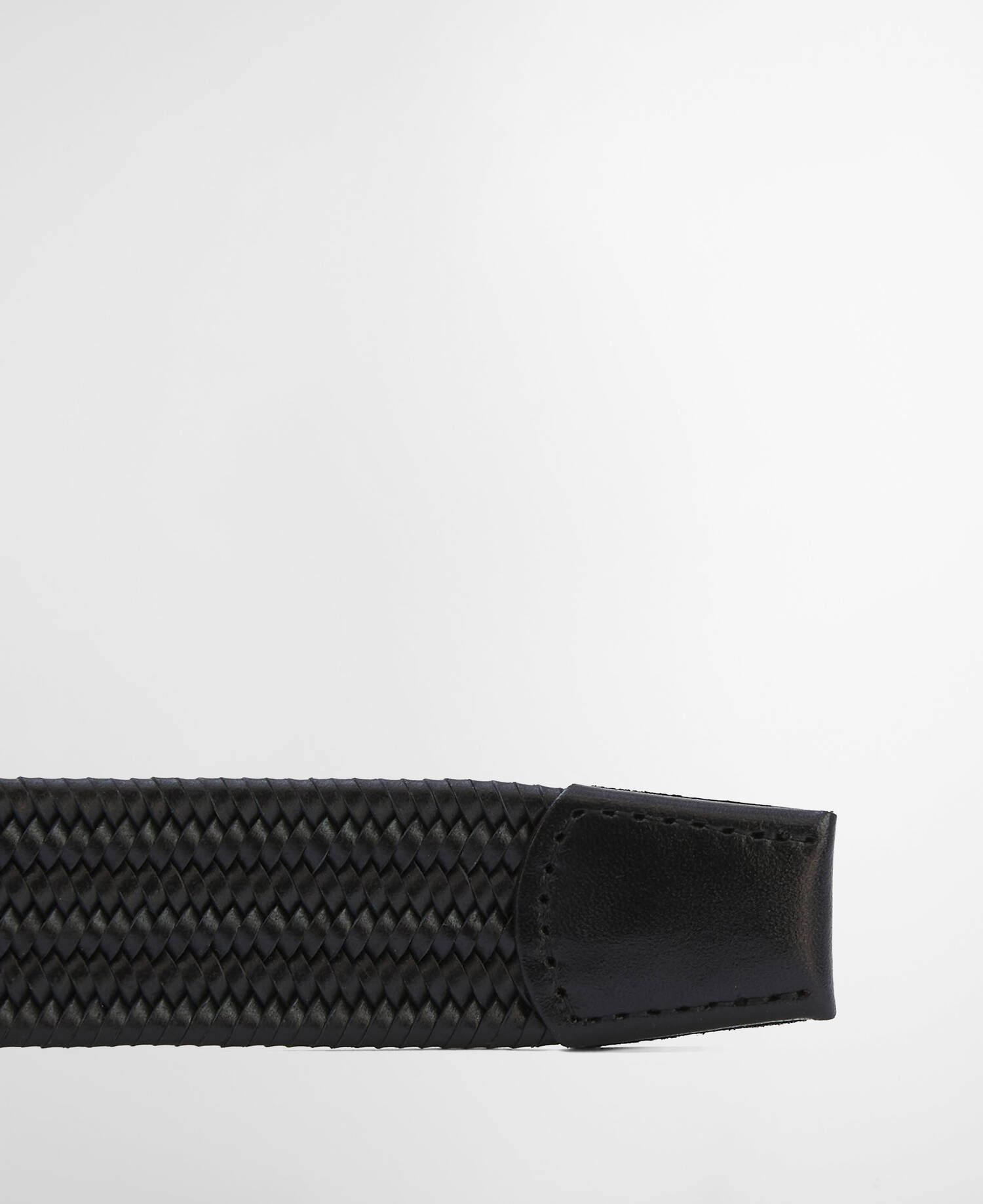 Stretch Leather Belt Black image number 1