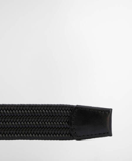 Lederg&uuml;rtel Stretch Black