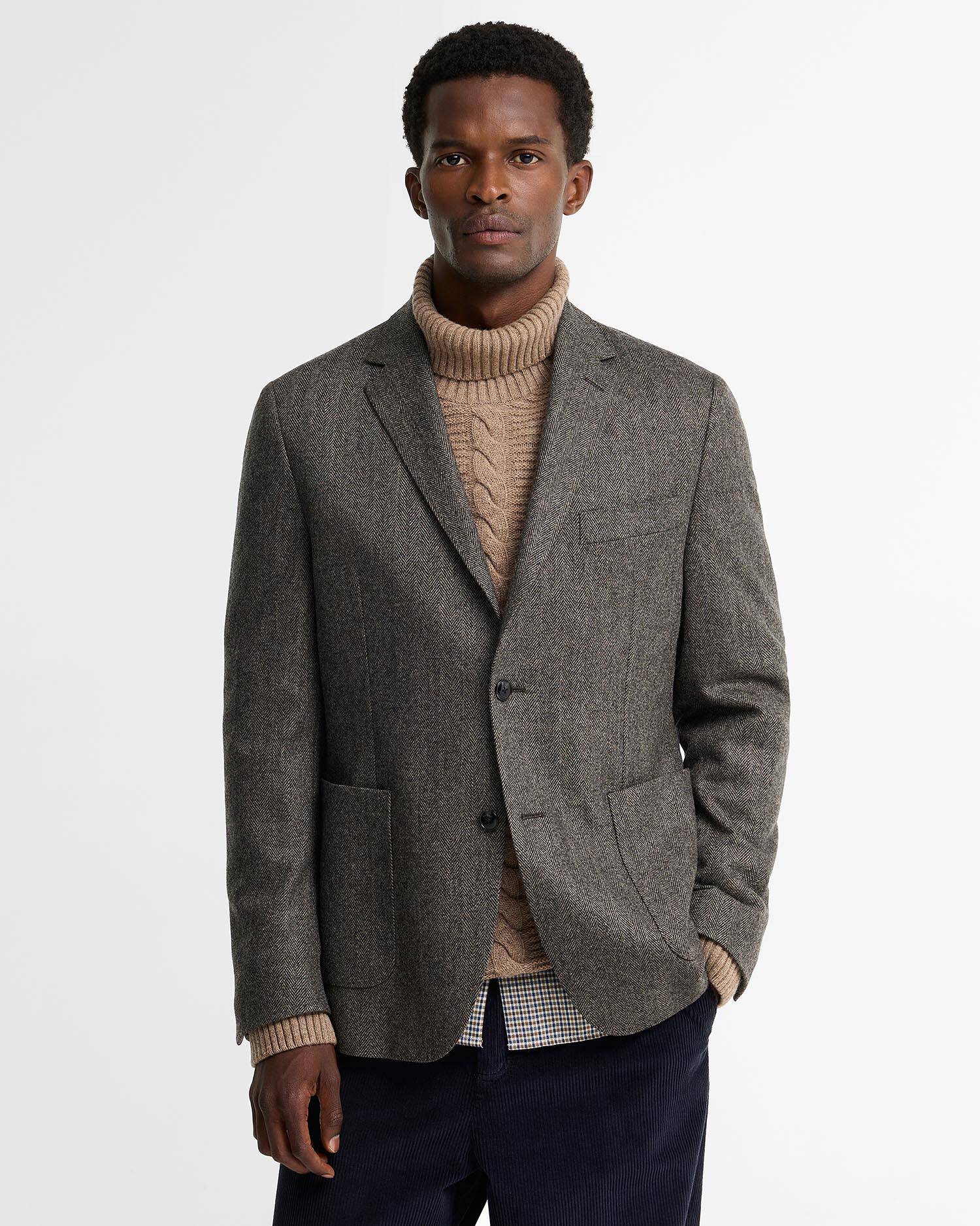 Barbour Blazer Fairford Herringbone Grey Marl image number 0