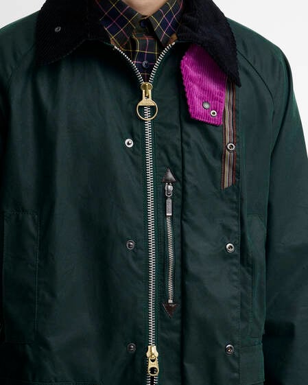 Paul Smith Loves Barbour Gamefair Waxed Jacket Bottle Green