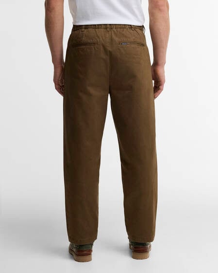 Pantaloni in twill Yorklane Dark Sand