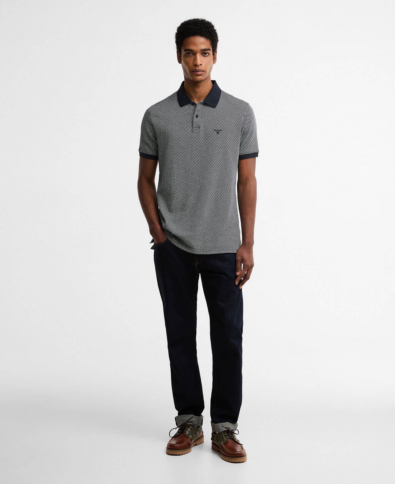 Copgrove Tailored Polo Shirt Navy image number 1