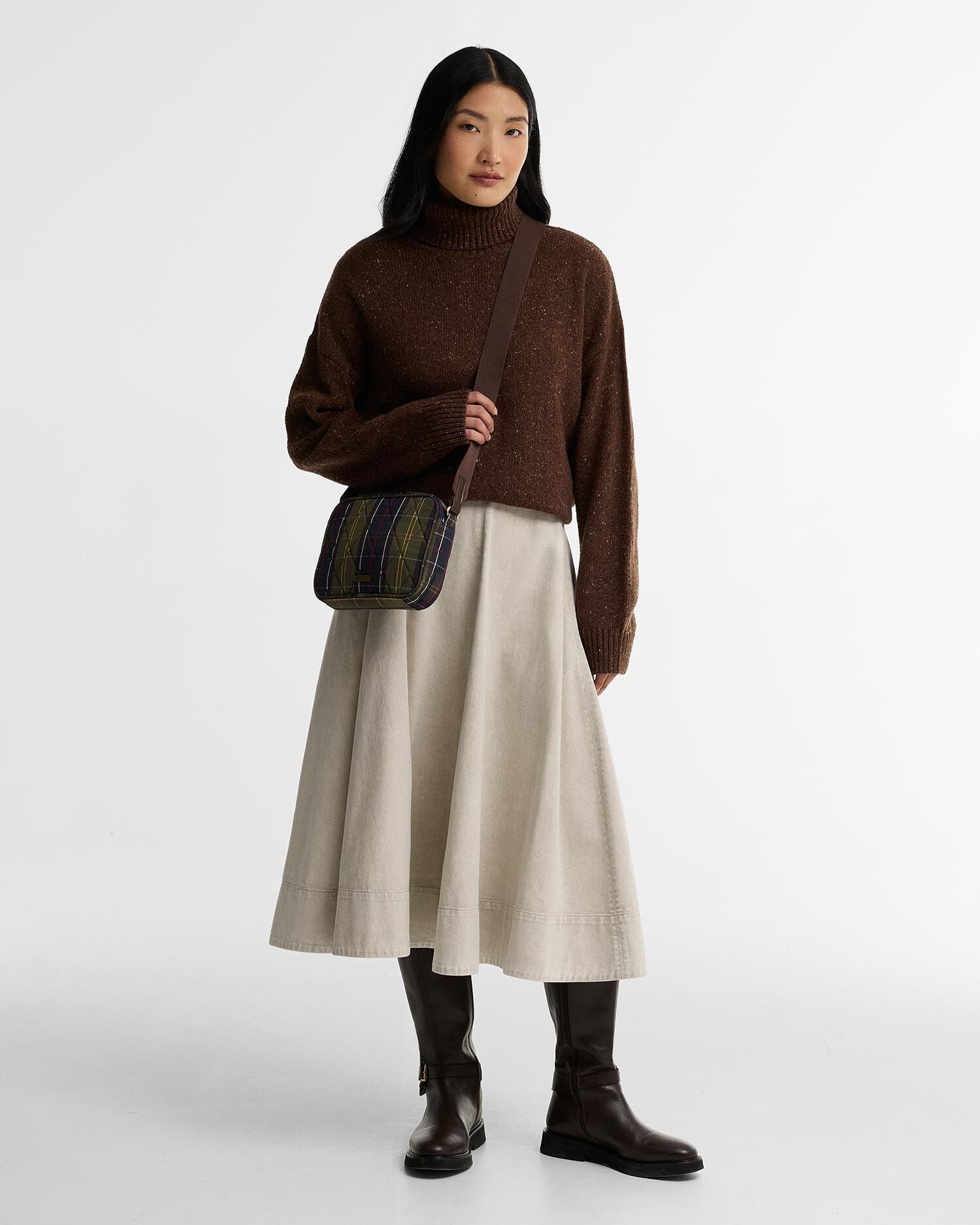 Quilted Crossbody Bag Classic Tartan