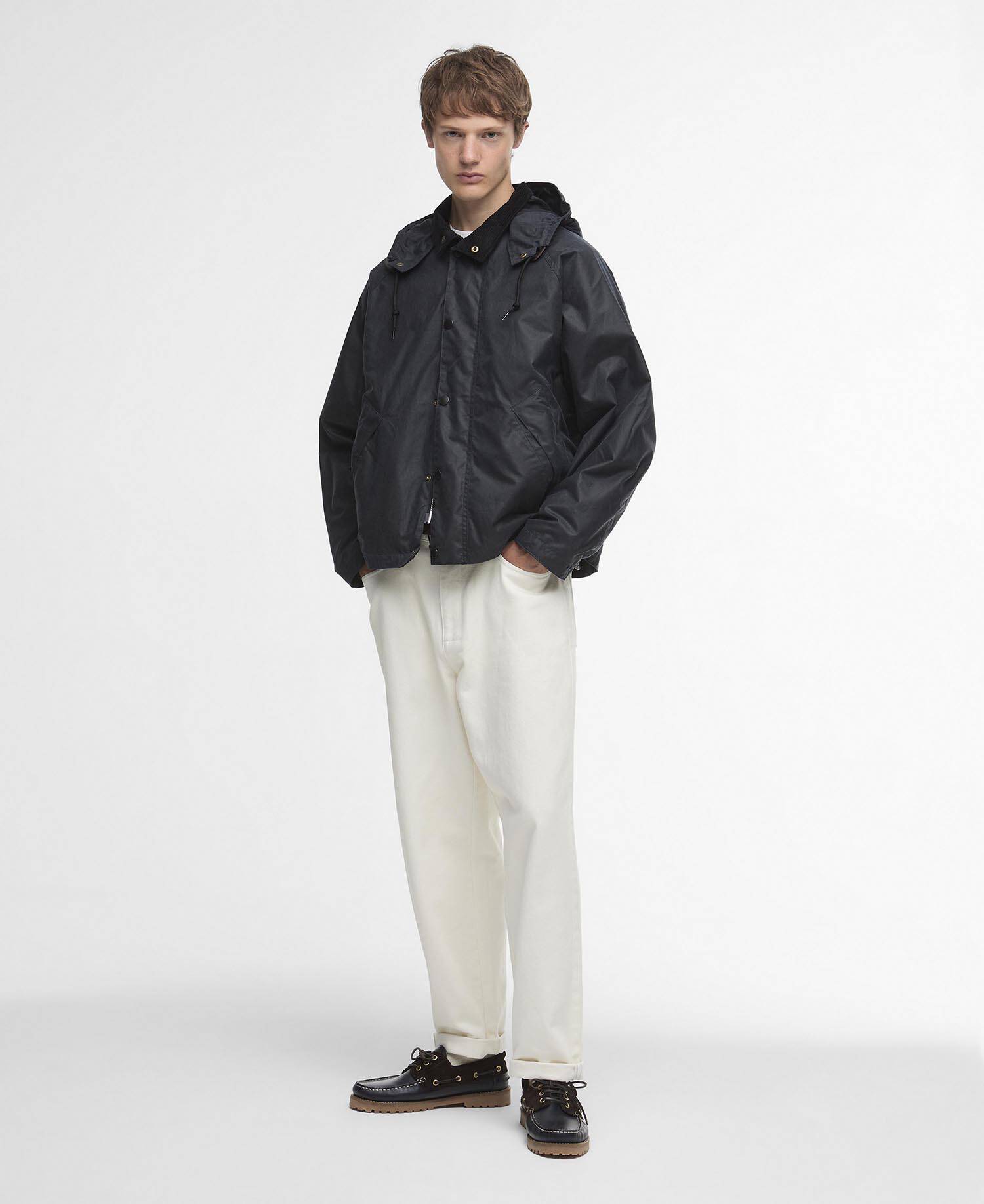 Barbour for Margaret Howell Transport Waxed Jacket Navy image number 1
