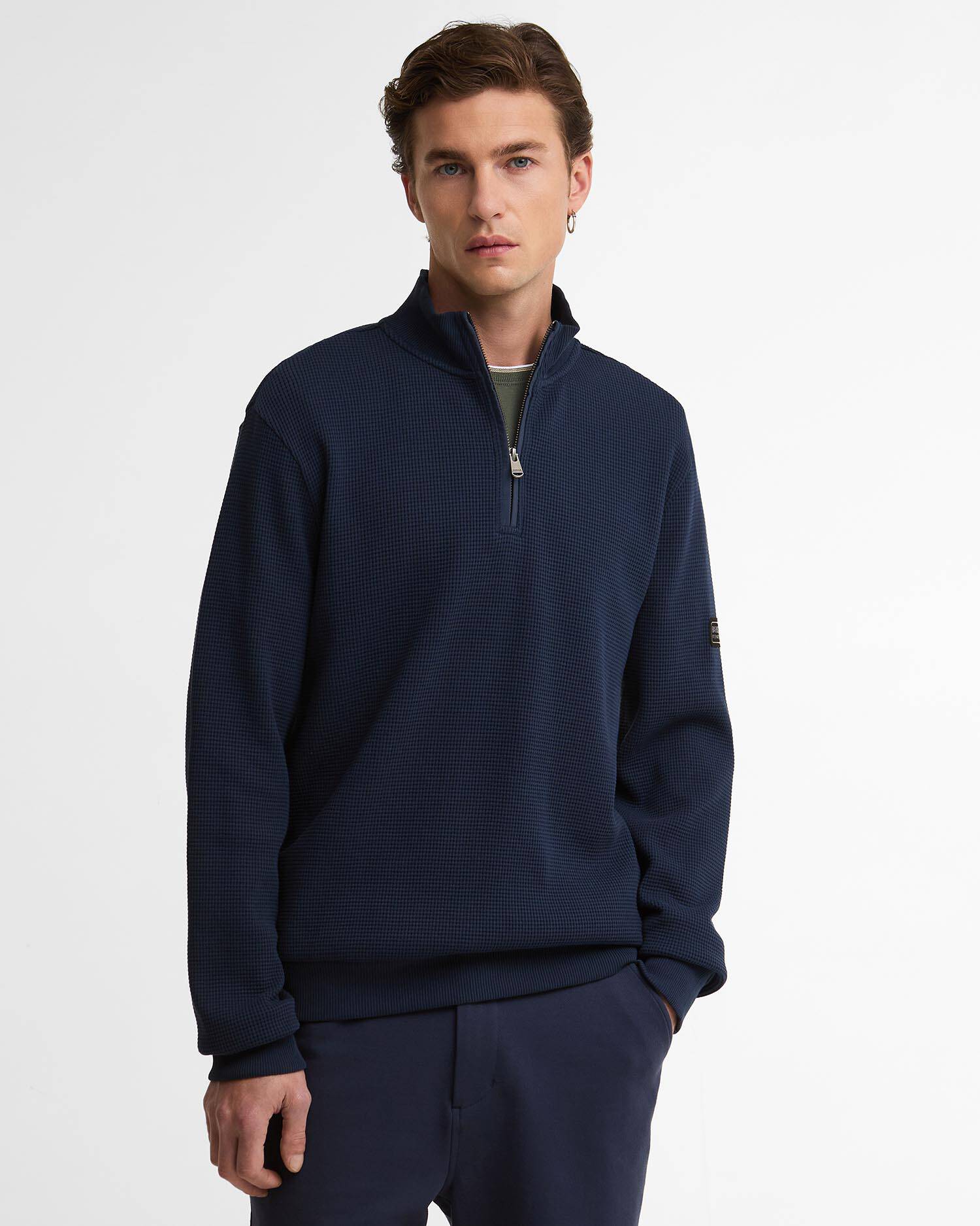 Bewley Quarter-Zip Sweatshirt Oxford Navy image number 0