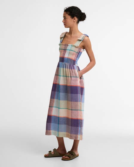 Amelie Midi Dress Multi Check