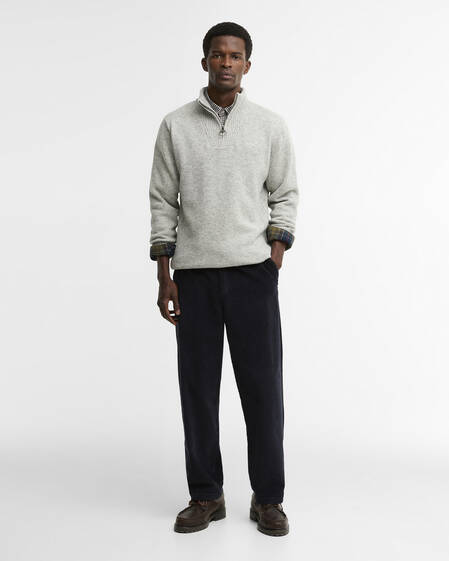 Maglione con mezza zip in lana d'agnello Essential 