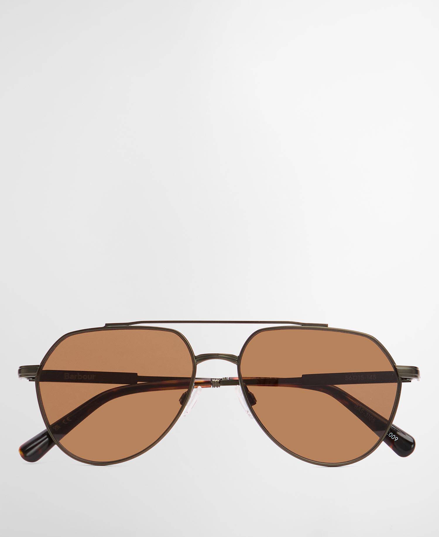 Tom Aviator Sunglasses Dark Gun / Tortoise image number 0