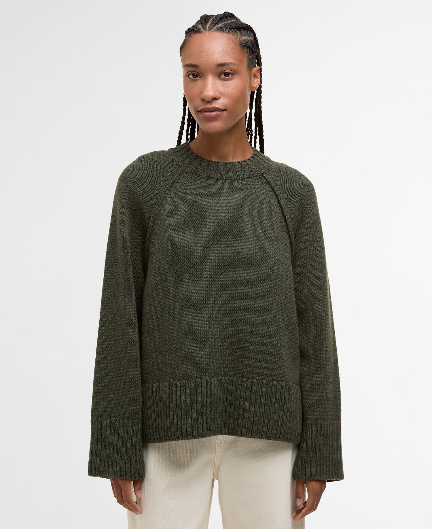Strickpullover Ashdon Rundhalsausschnitt Sage