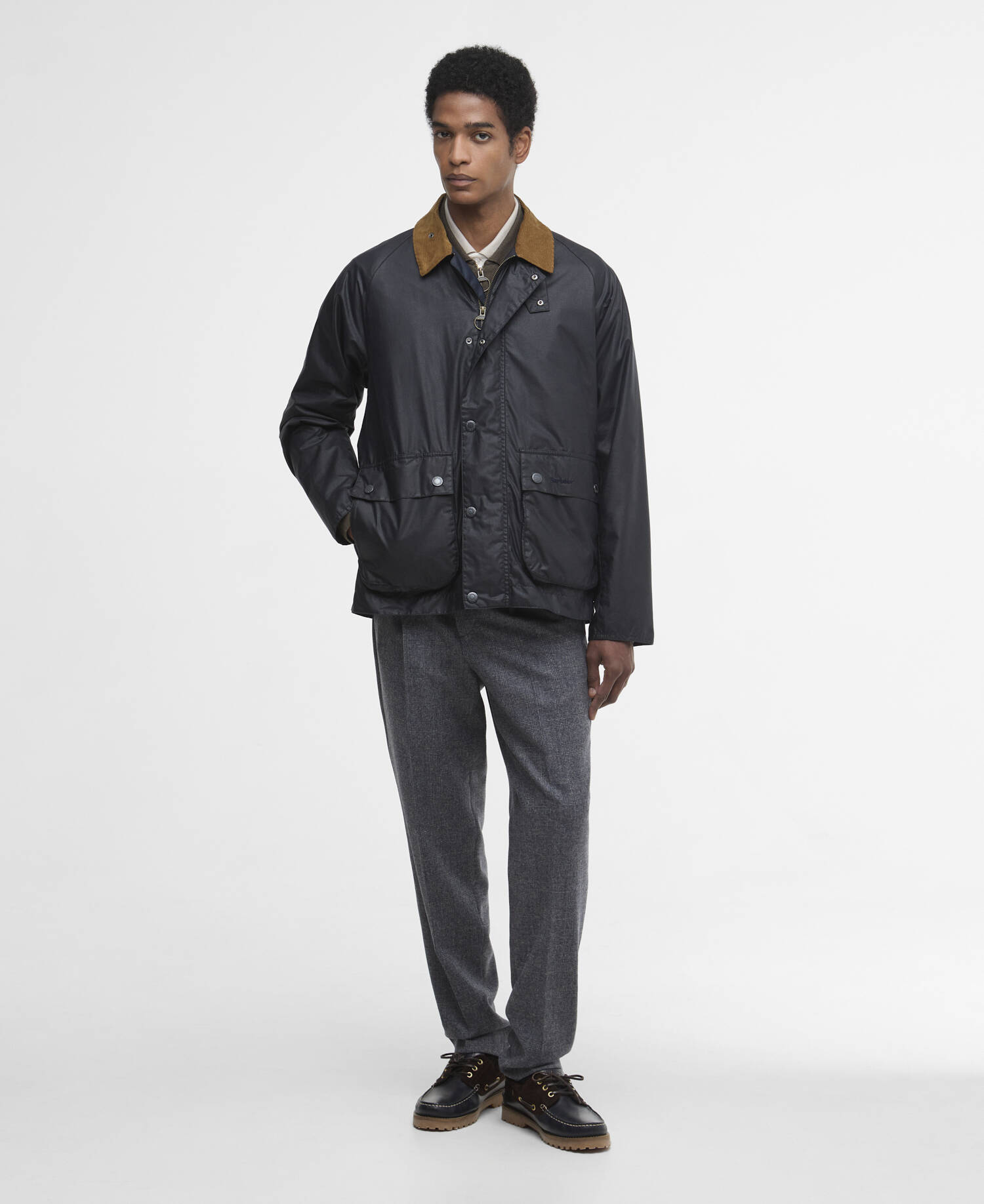 Modern Bedale Waxed Jacket Royal Navy/Highland Loch image number 1