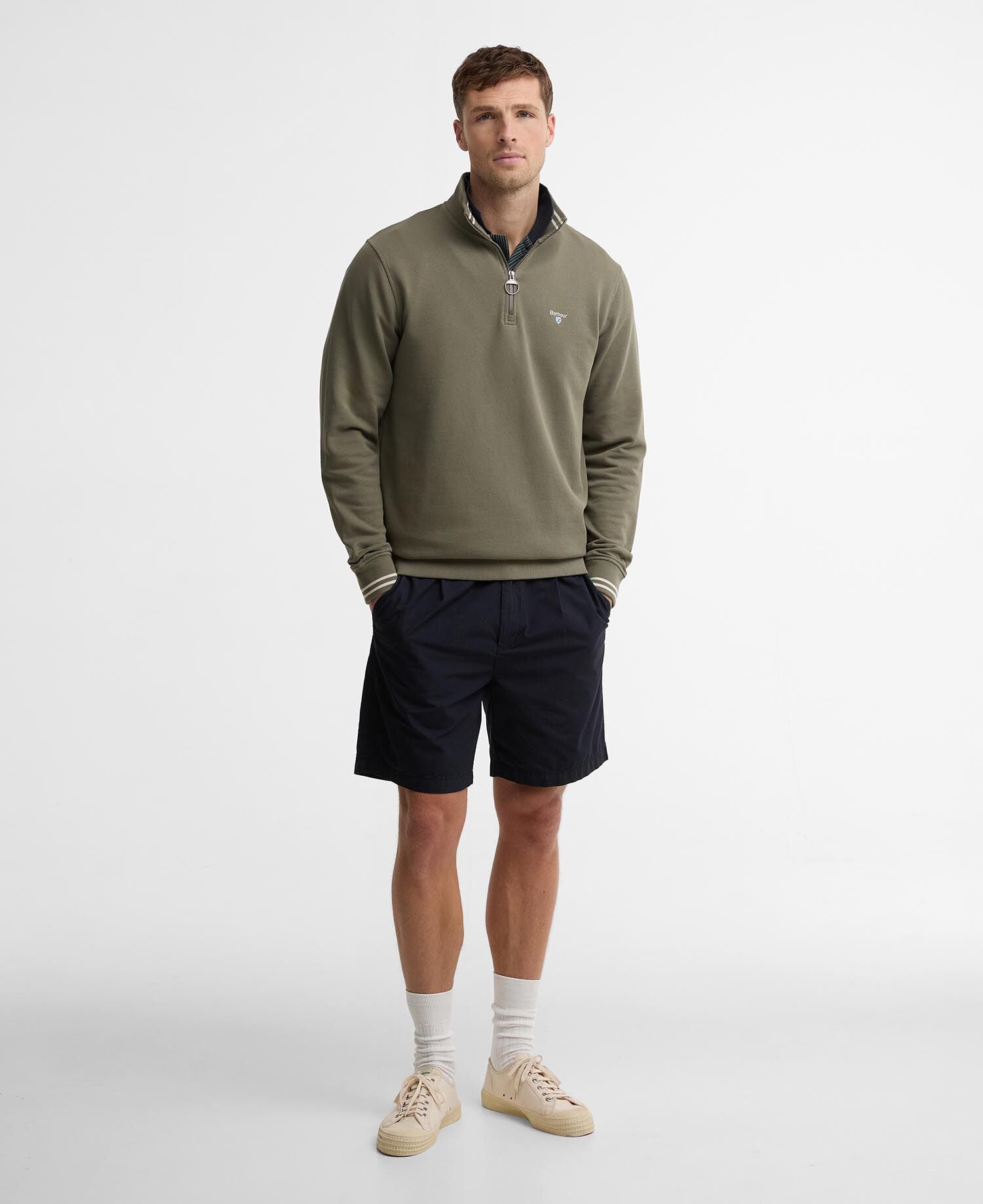 Rosford Quarter-Zip Sweatshirt Dusty Olive