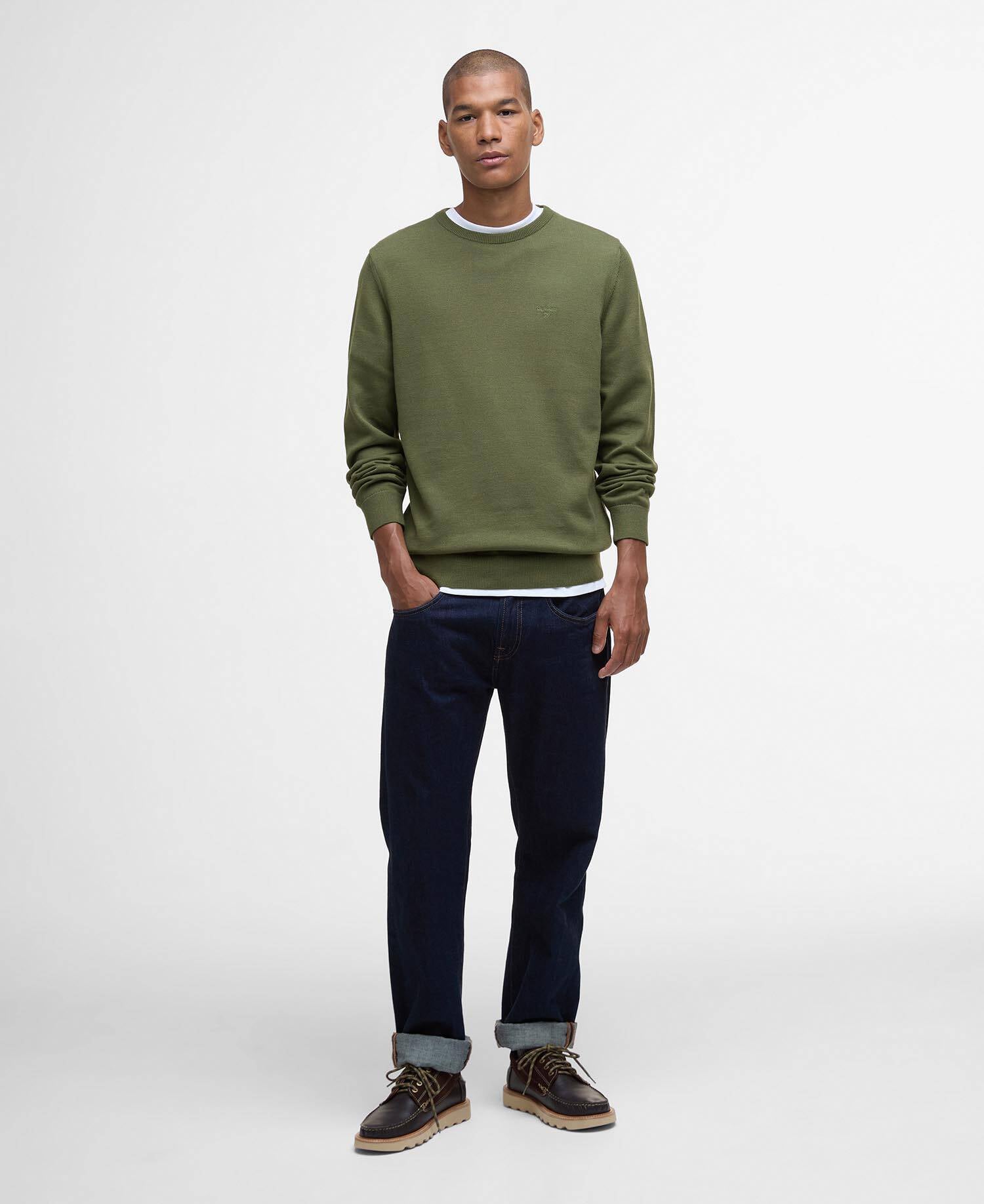 Pullover Pima Cotton Winter Moss image number 1
