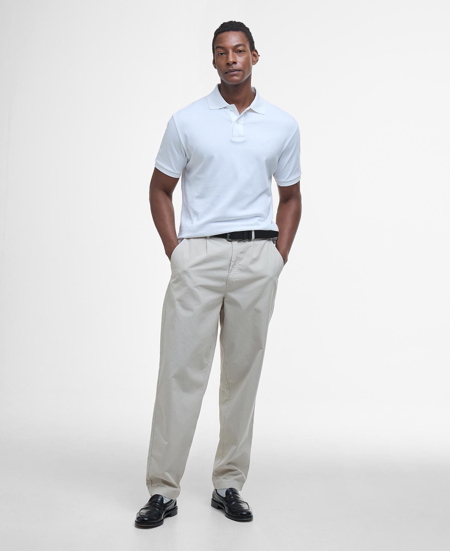 Hylton Short-Sleeved Polo Shirt Classic White