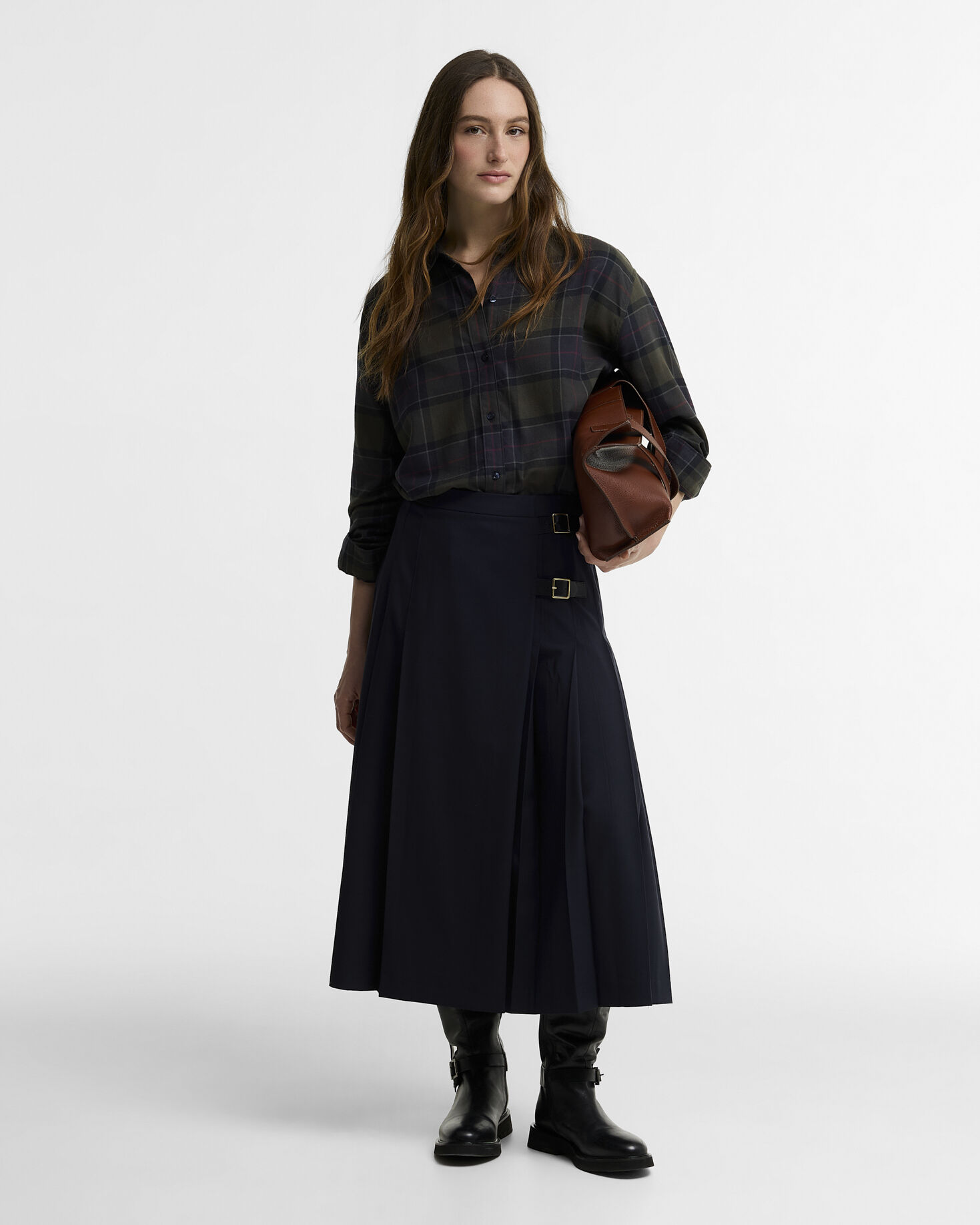 Camicia con vestibilit&agrave; rilassata Elishaw Shadow Classic Tartan