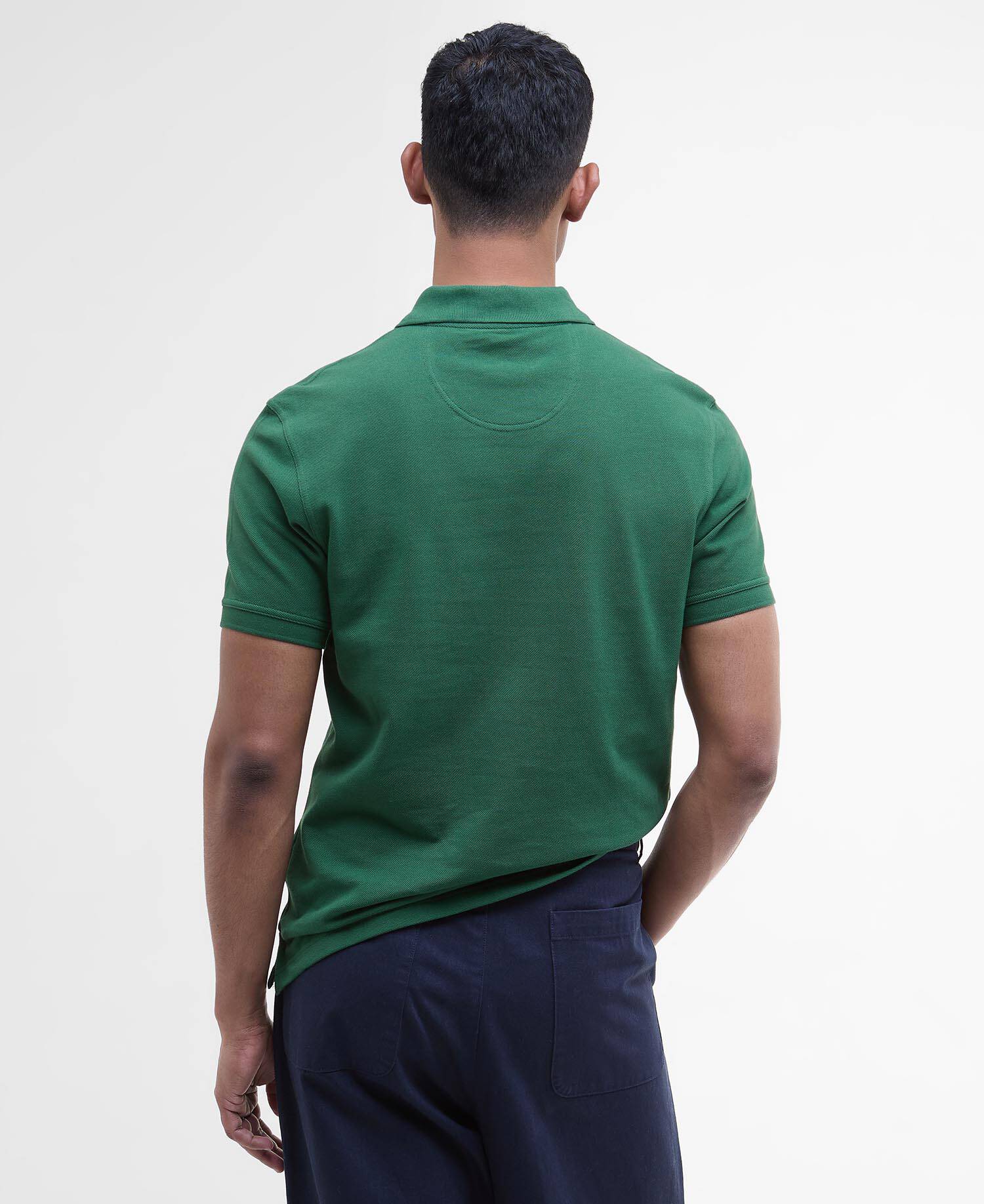 Tartan Pique Polo Shirt Racing Green image number 2