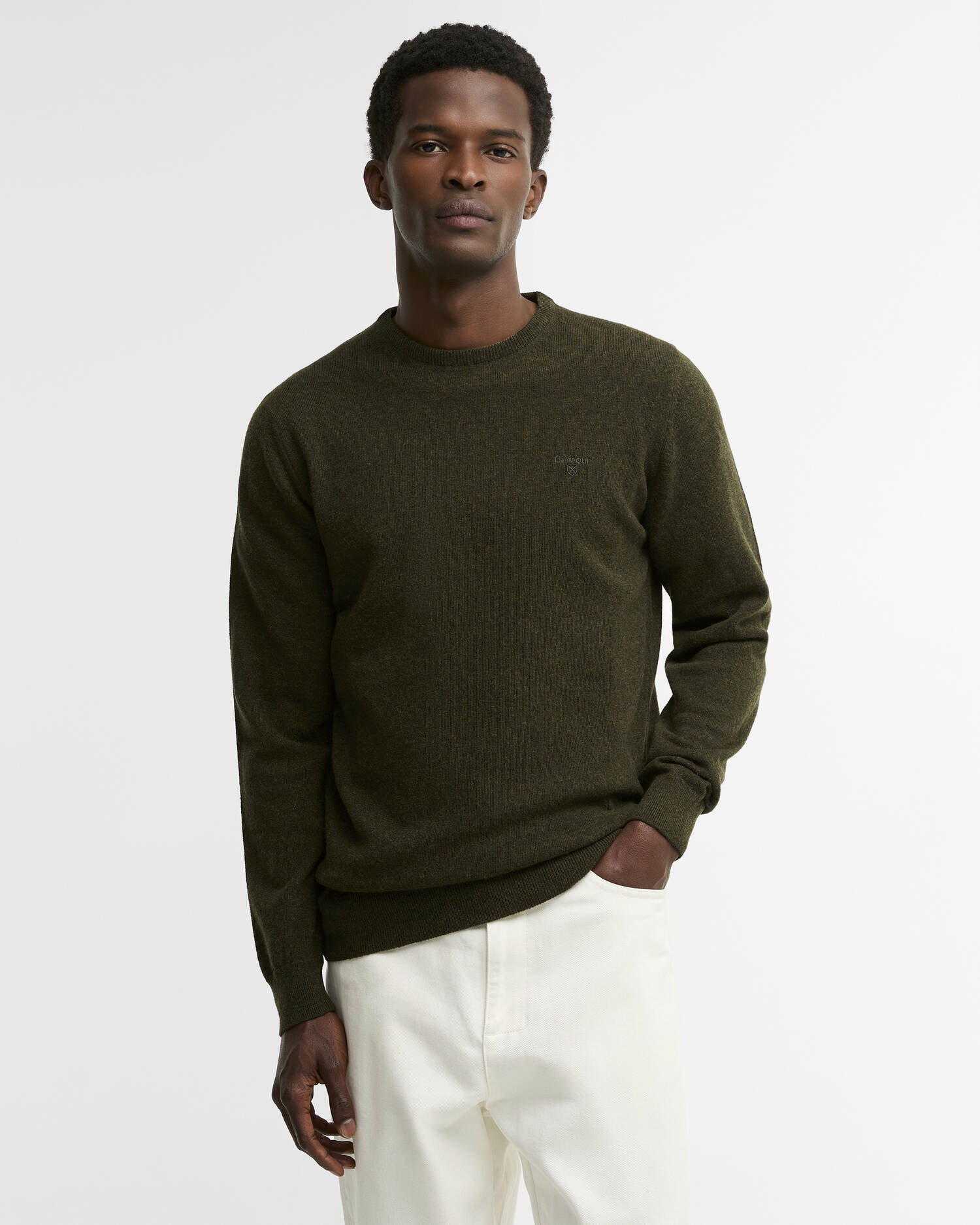 Essential Crew Neck Jumper Seaweed image number 0