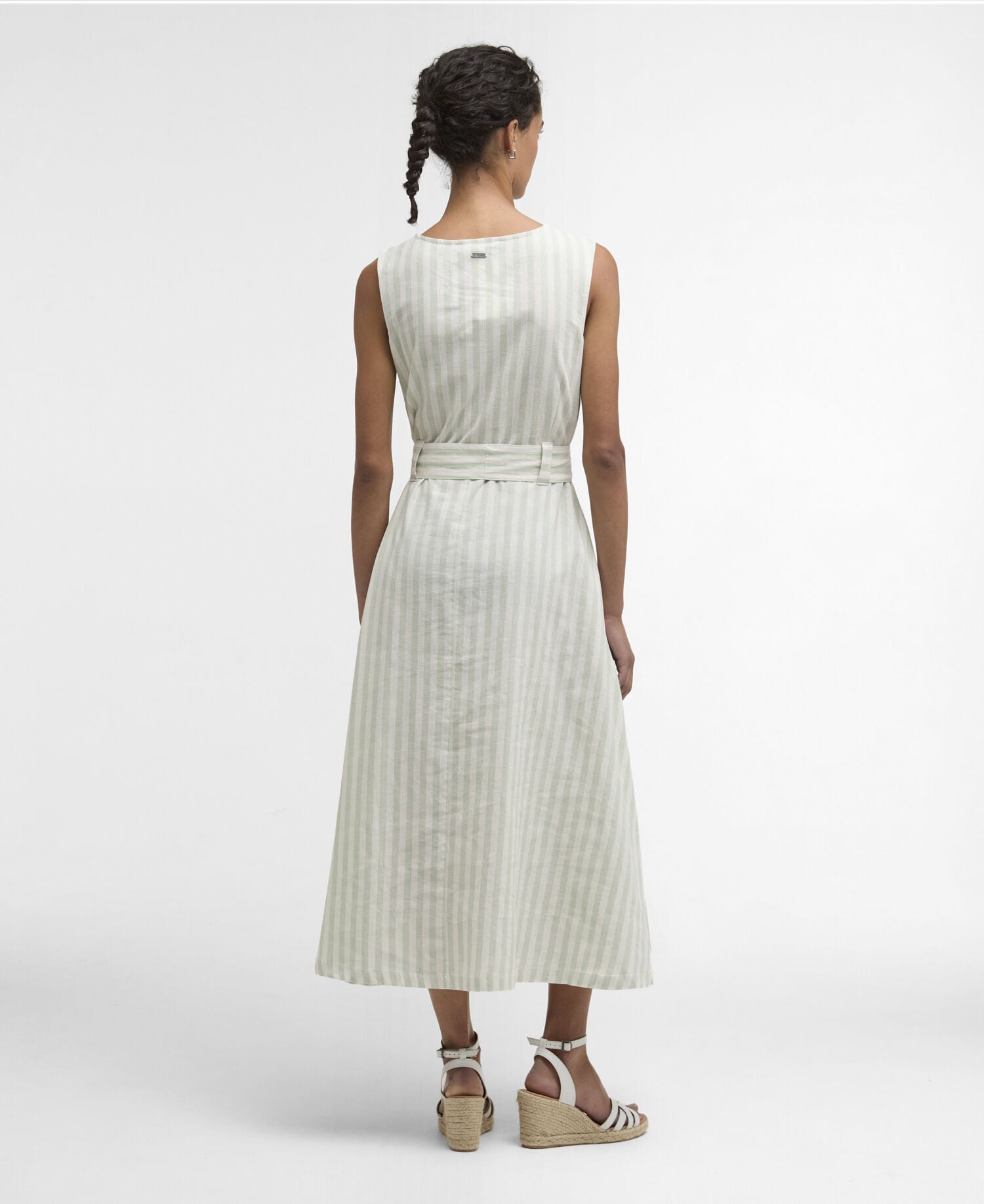 Inez Striped Midi Dress Spearmint Stripe