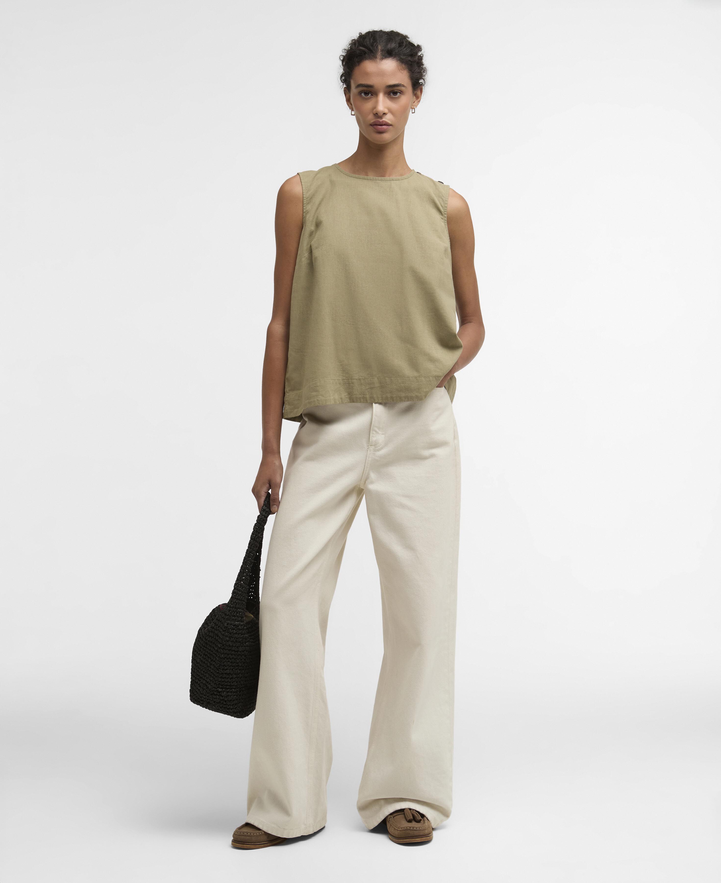 Bluse Josie Sleeveless Bleached Olive