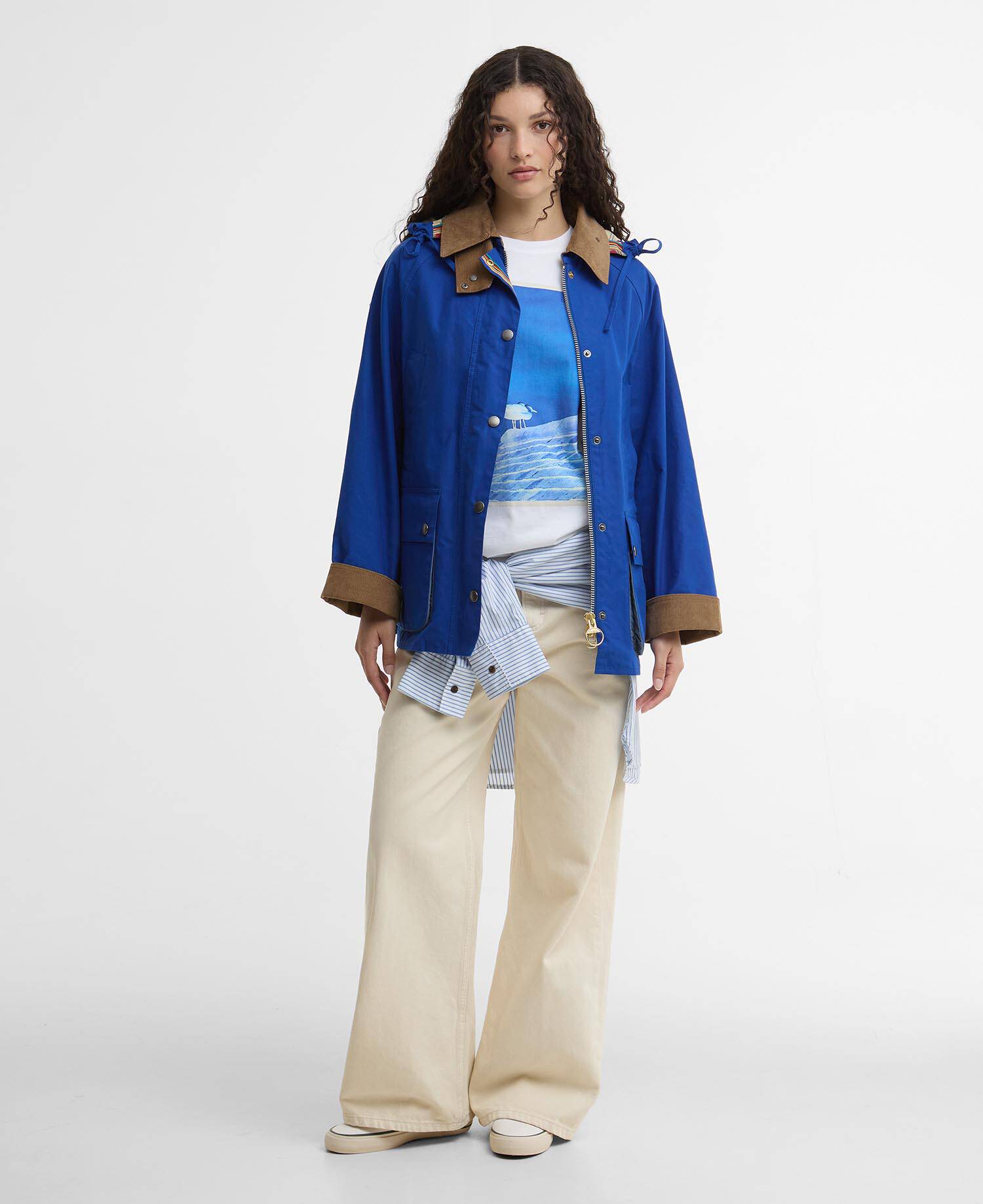 Paul Smith Loves Barbour Bedale Casual Jacket Royal/Ancient/Winterberry image number 1