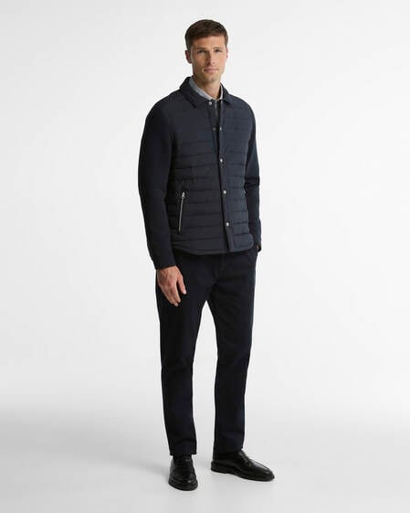 Knowle Quilted Sweatshirt Dark Navy