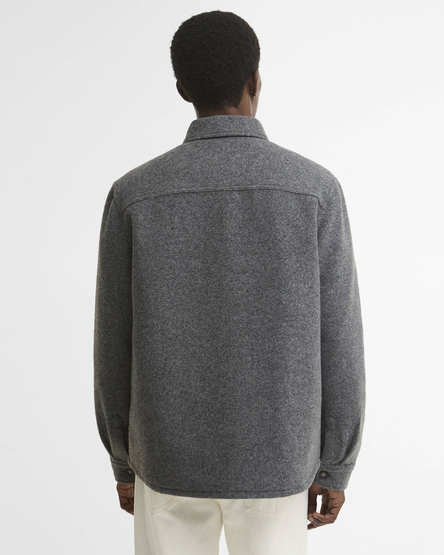 Barbour Overshirt Marltown Tailored aus Woll-Mix Dark Grey Marl image number 2