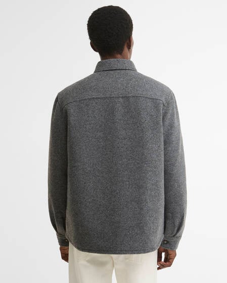 Barbour Overshirt Marltown Tailored aus Woll-Mix Dark Grey Marl
