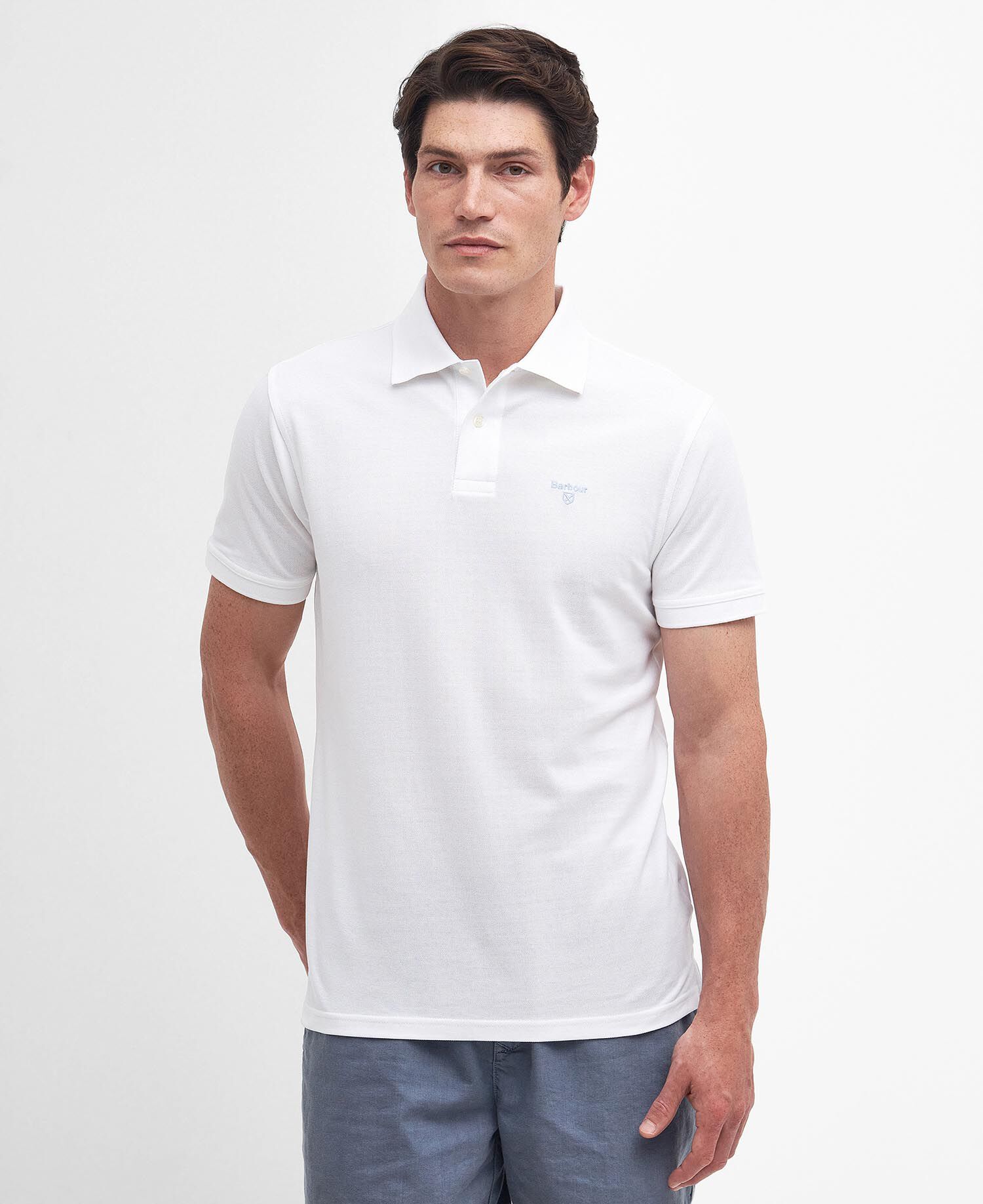 Lightweight Sports Short-Sleeved Polo Shirt Classic White