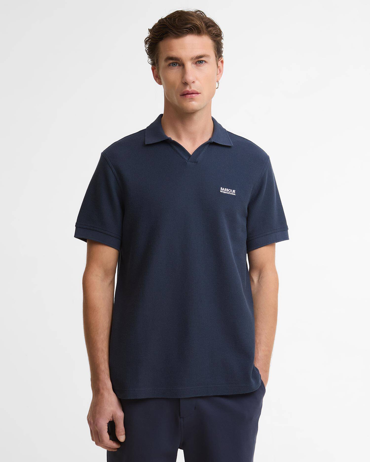 Poloshirt Milbank Textured Oxford Navy image number 0