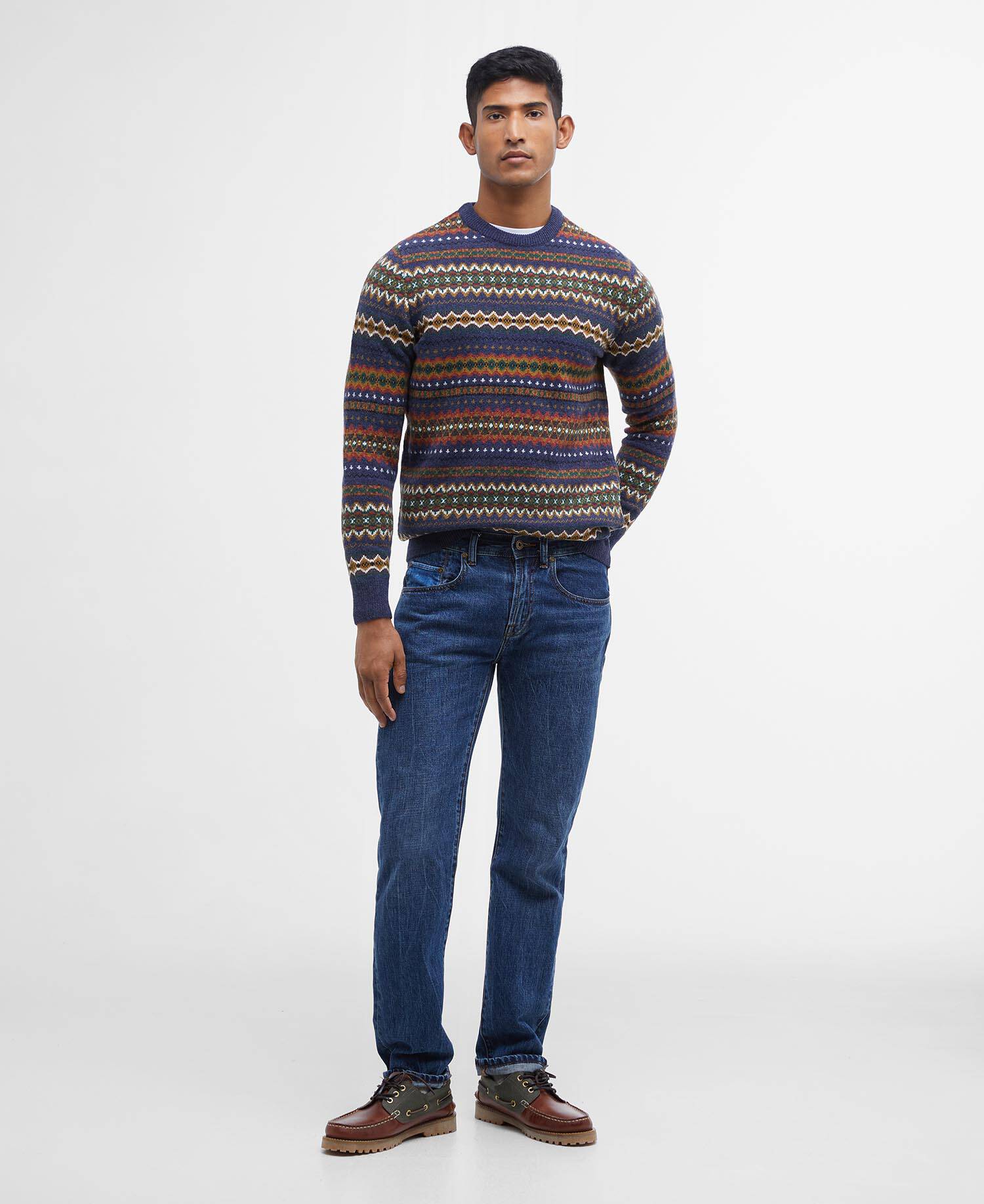 Case Fair Isle Jumper Navy Marl image number 1