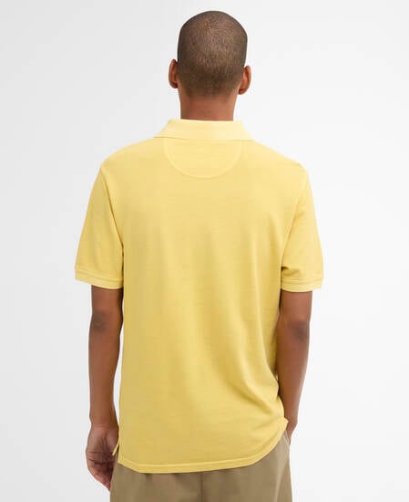Poloshirt Washed Tartan Tailored Pique Washed Yellow