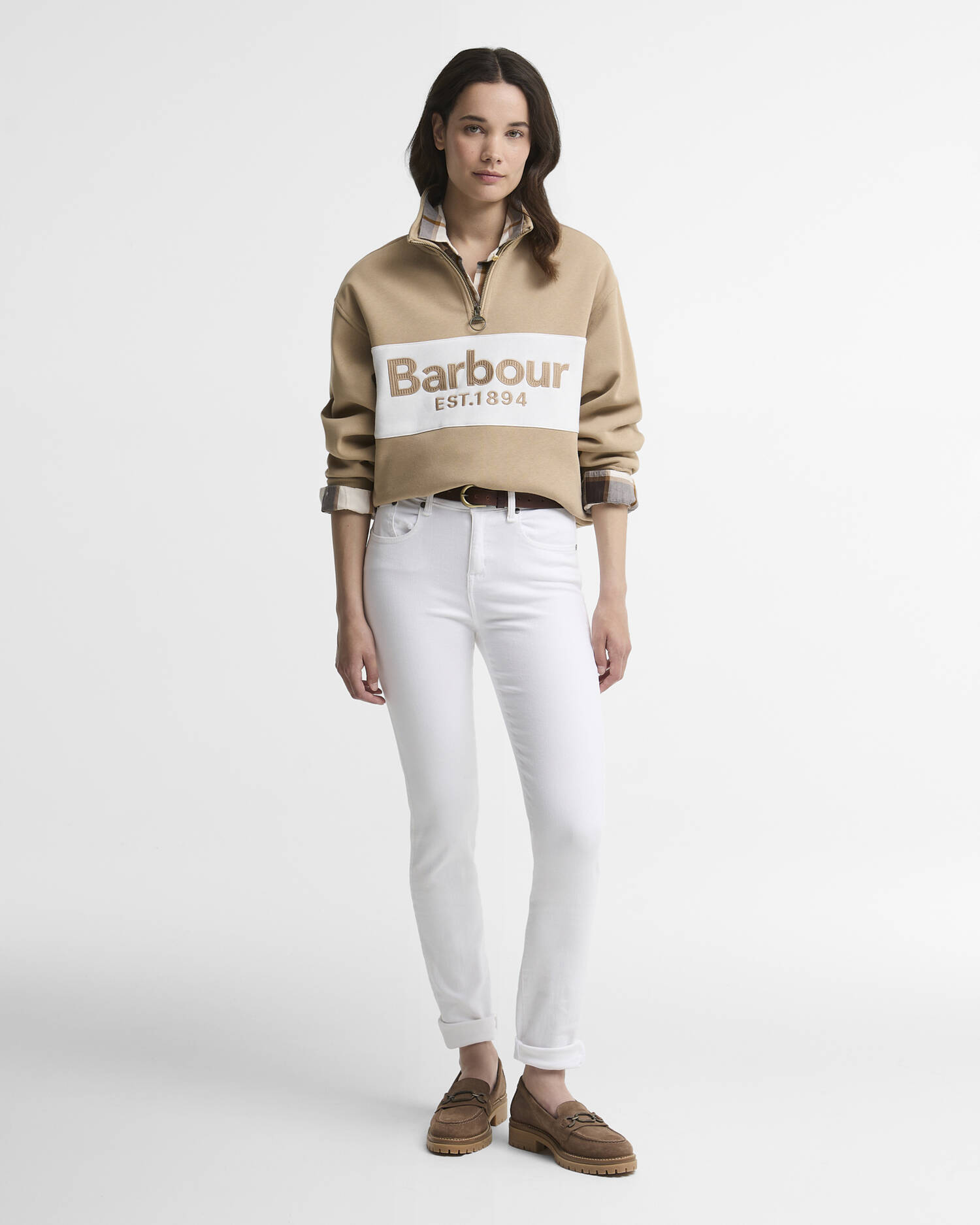 Zaria Quarter-Zip Jumper Warm Trench image number 1