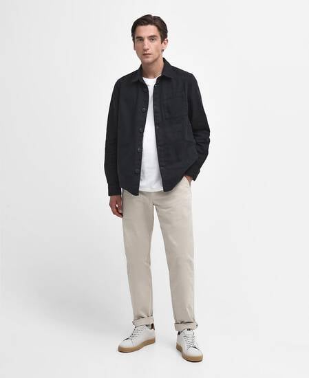 Washed Cotton Overshirt Classic Navy